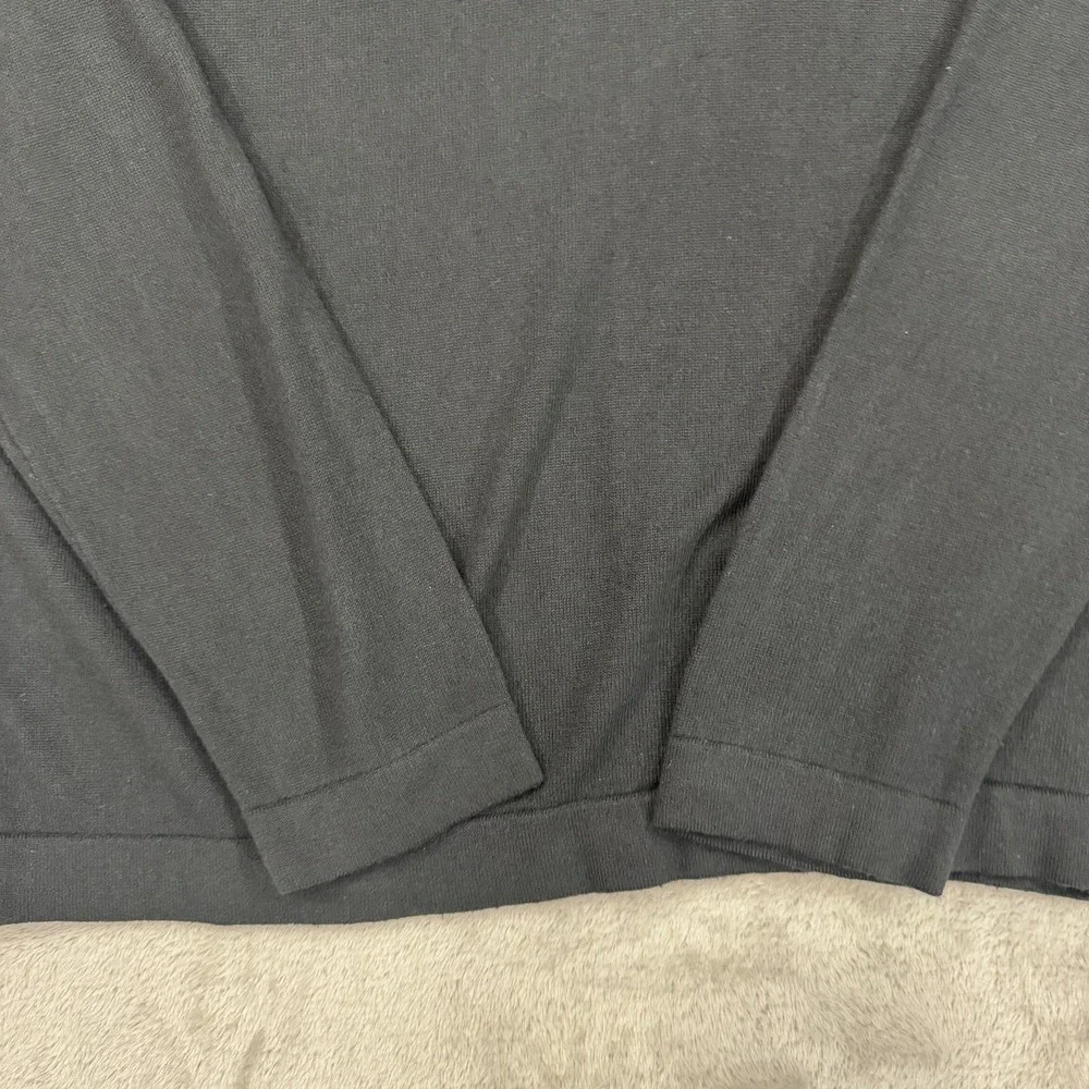 Banana Republic Sweater Mens Large Black Silk Cashmere Mock‎ Neck Comfort Soft
